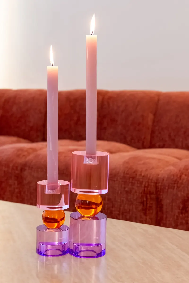 Kerzenständer Zahra groß aus Kristall von Richmond Interiors, Wohnbeispiel 9, im Wohnraum