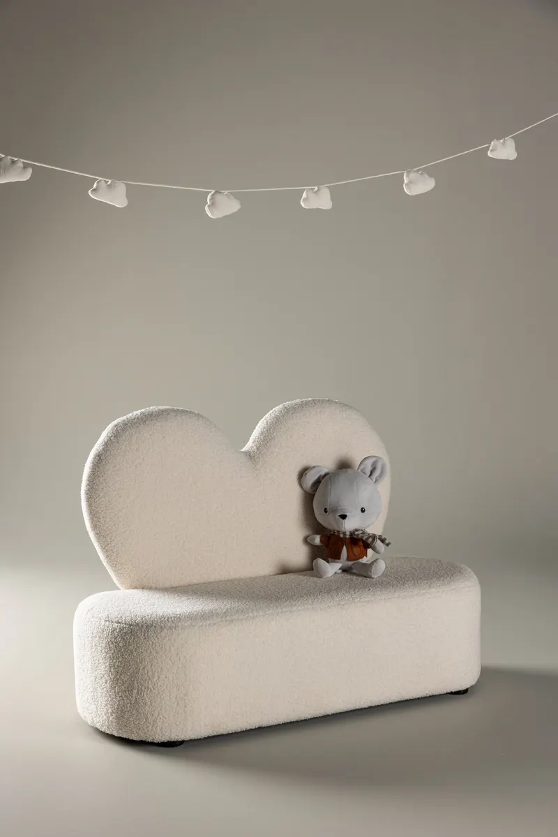 Kids Kindersofa mit Rückenlehne in Herzform, im Wohnraum, Ansicht 1