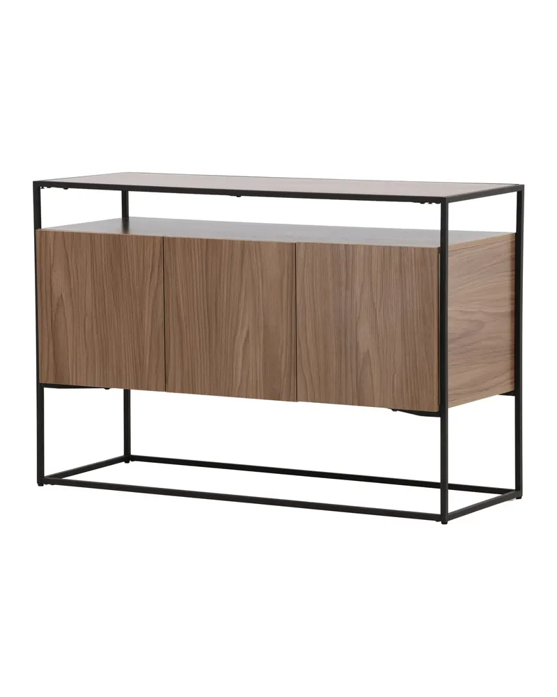 Kingsport Sideboard mit Stahlrahmen in Walnuss, Gestell Schwarz, Ansicht 9