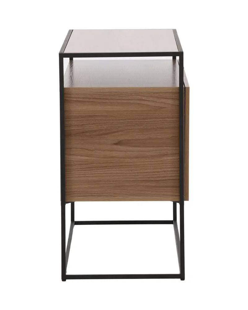 Kingsport Sideboard mit Stahlrahmen in Walnuss, Gestell Schwarz, Ansicht 4