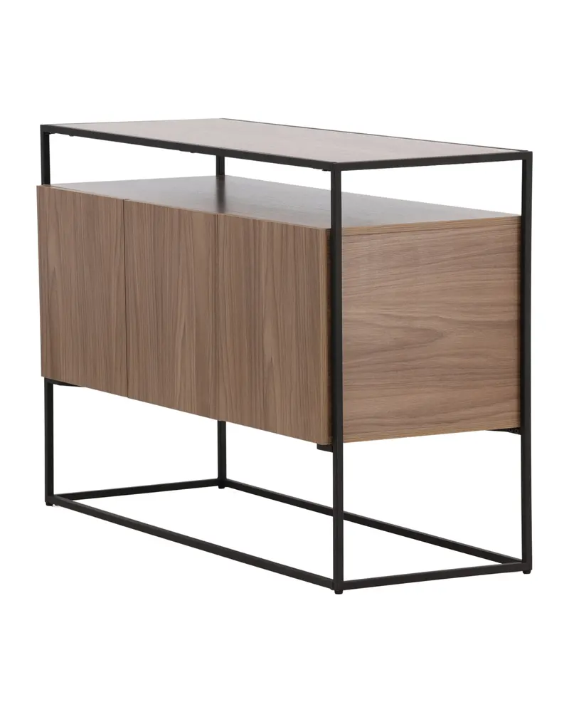 Kingsport Sideboard mit Stahlrahmen in Walnuss, Gestell Schwarz, Ansicht 5