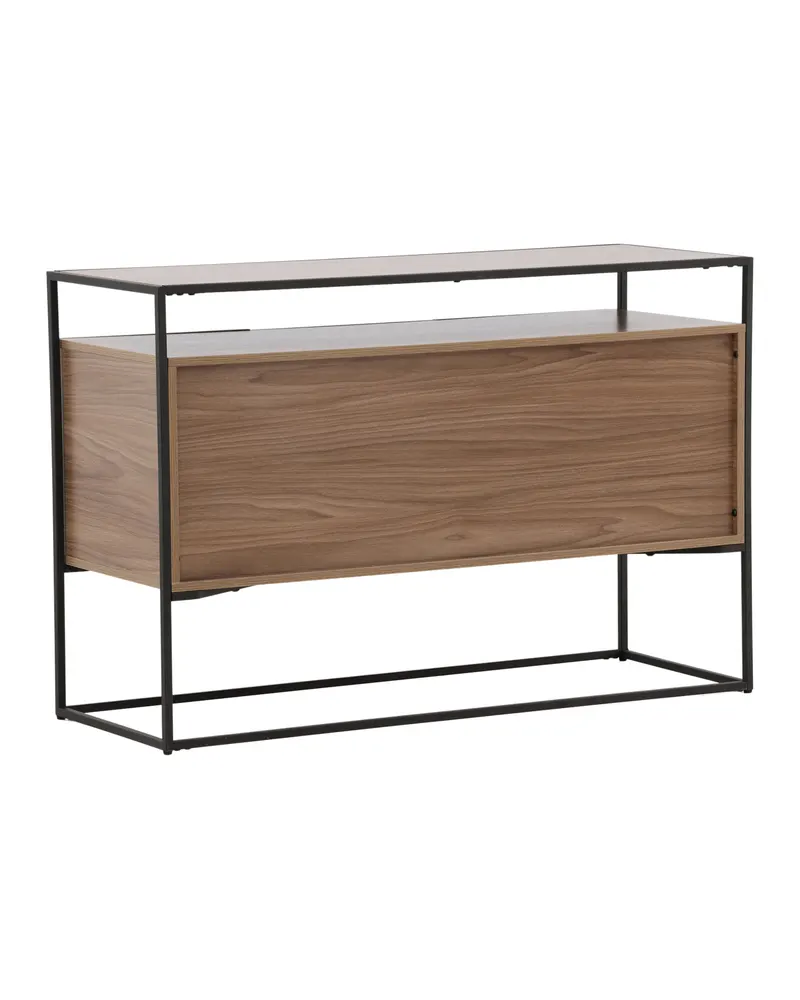 Kingsport Sideboard mit Stahlrahmen in Walnuss, Gestell Schwarz, Ansicht 6