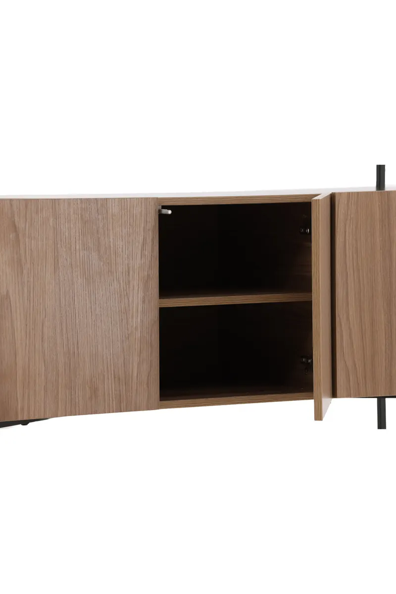 Kingsport Sideboard mit Stahlrahmen in Walnuss, Gestell Schwarz, Ansicht 8
