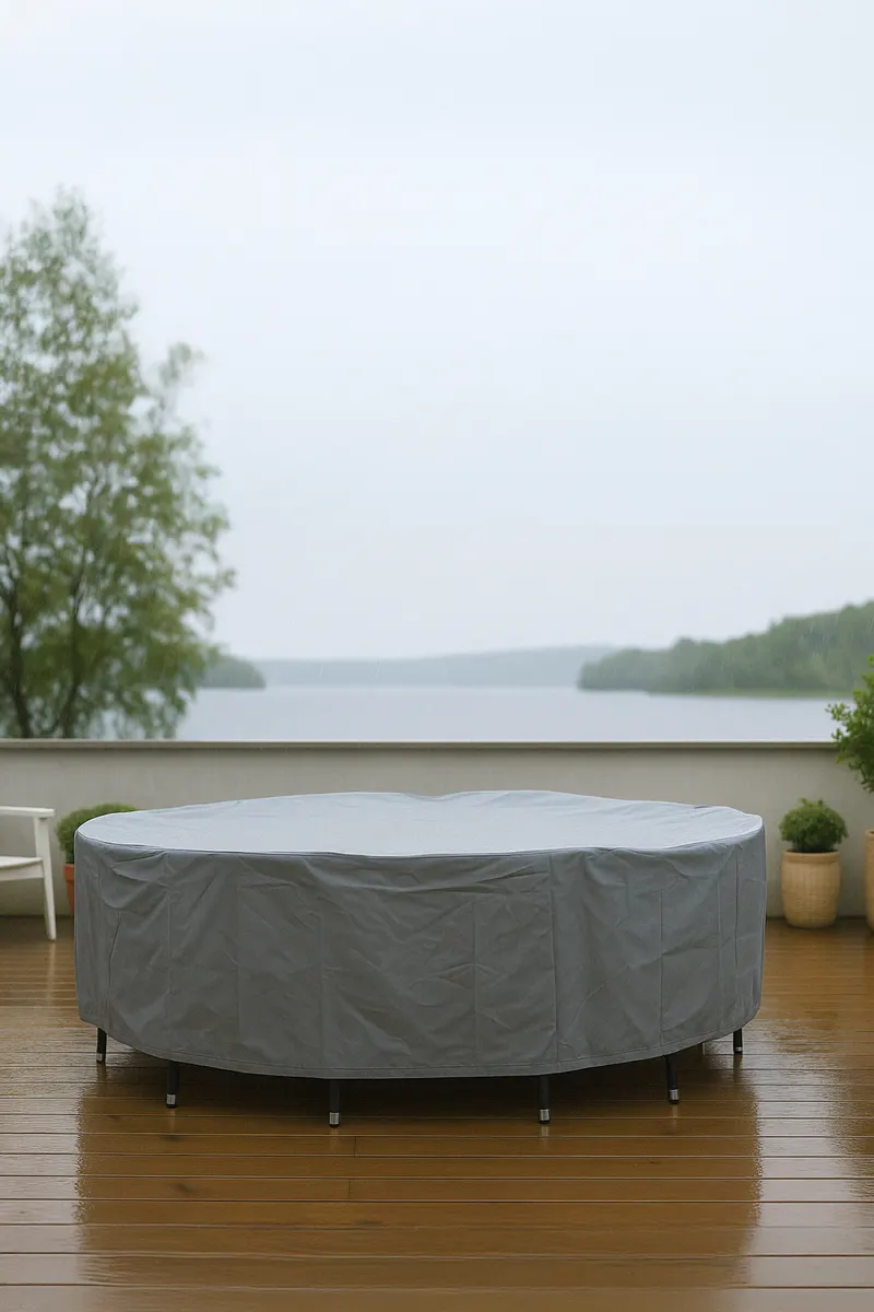 Klas runde Schutzhülle in Ø 200 cm, im Wohnraum, Ansicht 1