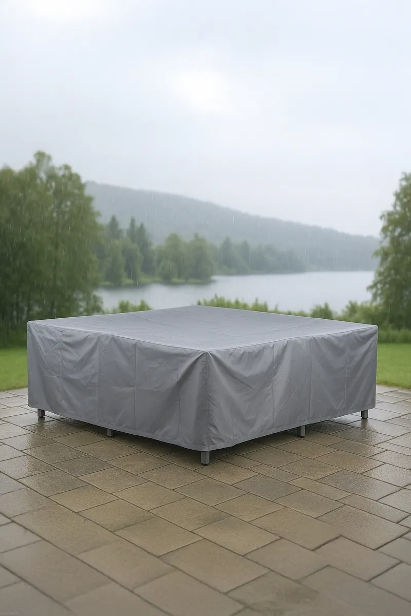 Klas Schutzhülle für Gartenmöbel in 160 × 130 × 210 cm, im Wohnraum, Ansicht 1