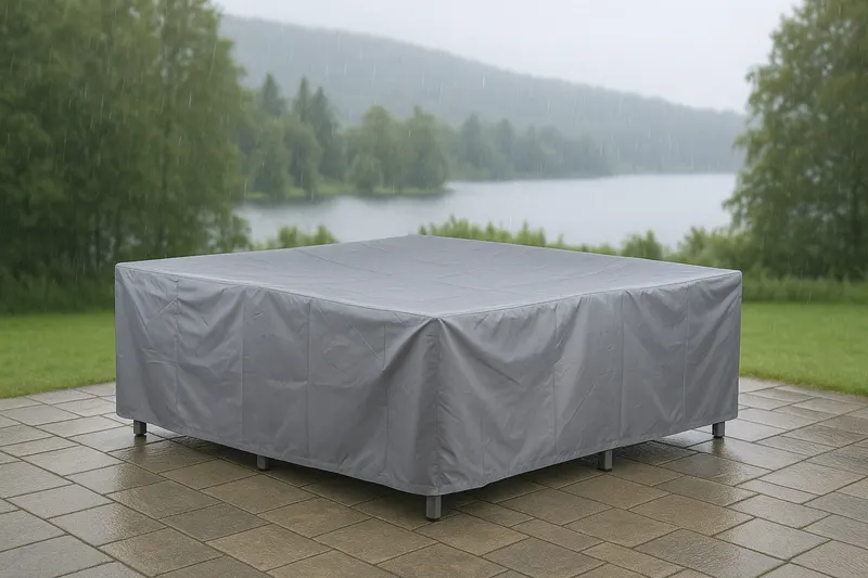 Klas Schutzhülle für Gartenmöbel in 160 × 130 × 210 cm, im Wohnraum, Ansicht 2