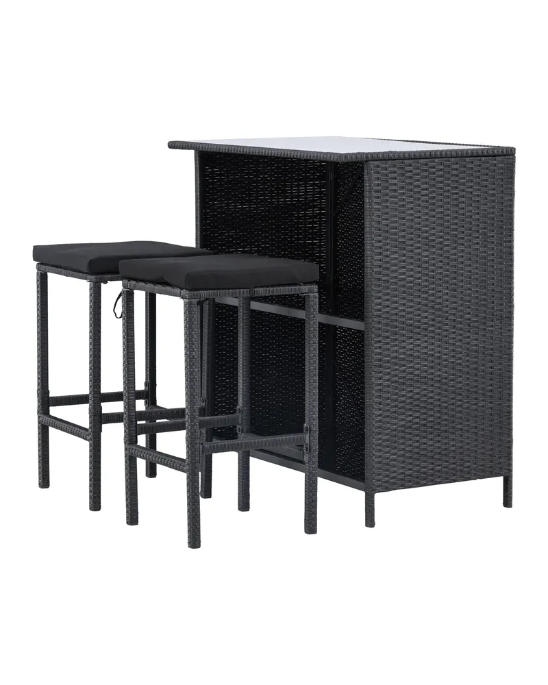 Knock Balkonset mit Bartisch und zwei Barhockern, Ansicht 8