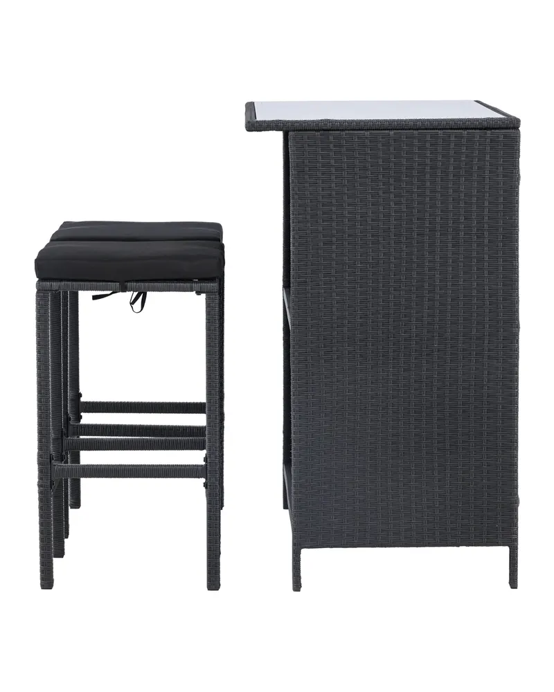 Knock Balkonset mit Bartisch und zwei Barhockern, Ansicht 9