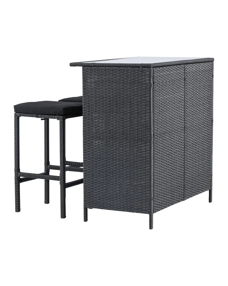 Knock Balkonset mit Bartisch und zwei Barhockern, Ansicht 10