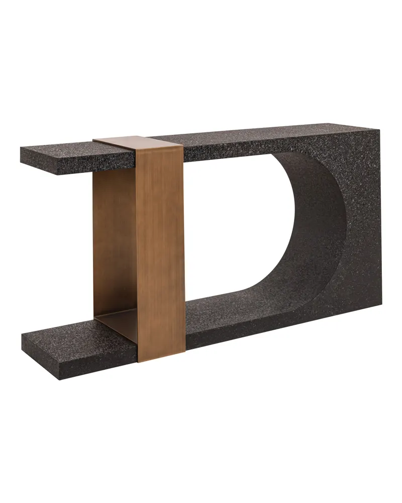 Konsolentisch Alexander Jones, Schwarz/Goldfarben von Richmond Interiors, Produktansicht 2