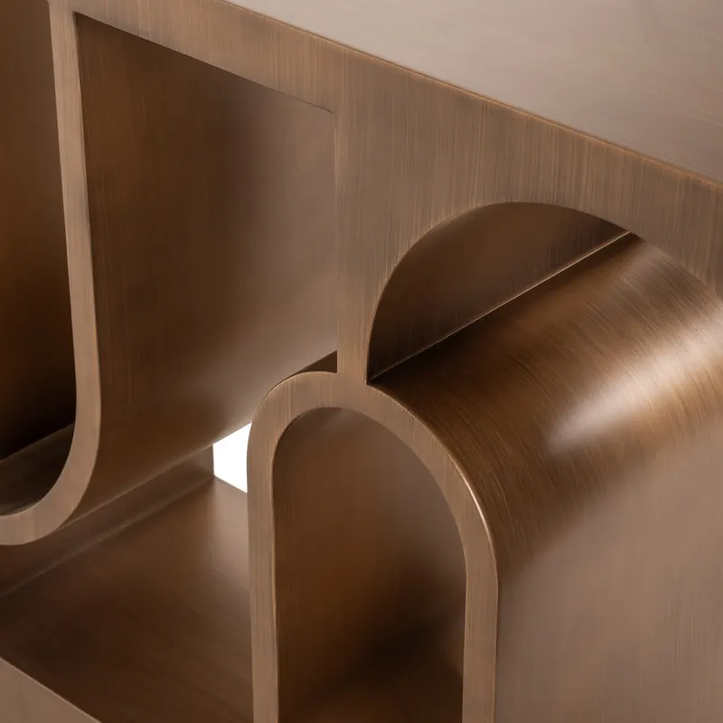 Konsolentisch Alexander Jones, Goldfarben, gebürstet von Richmond Interiors, Produktansicht 4