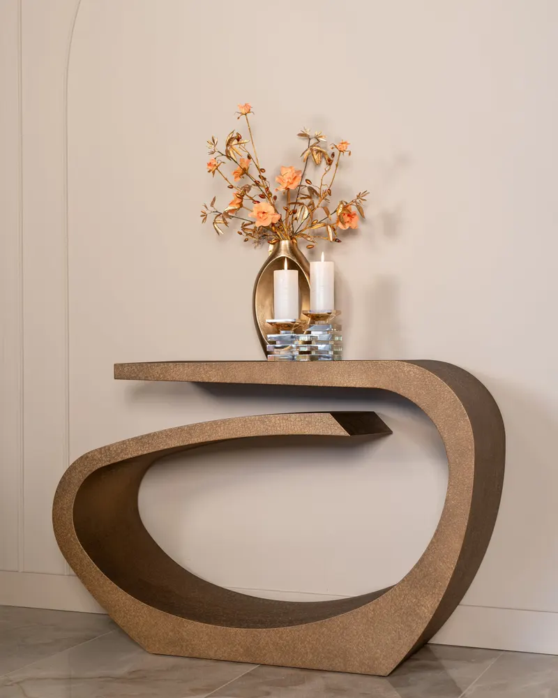 Alhambra, Goldfarben, gebürstet von Richmond Interiors, Wohnbeispiel 9, im Wohnraum