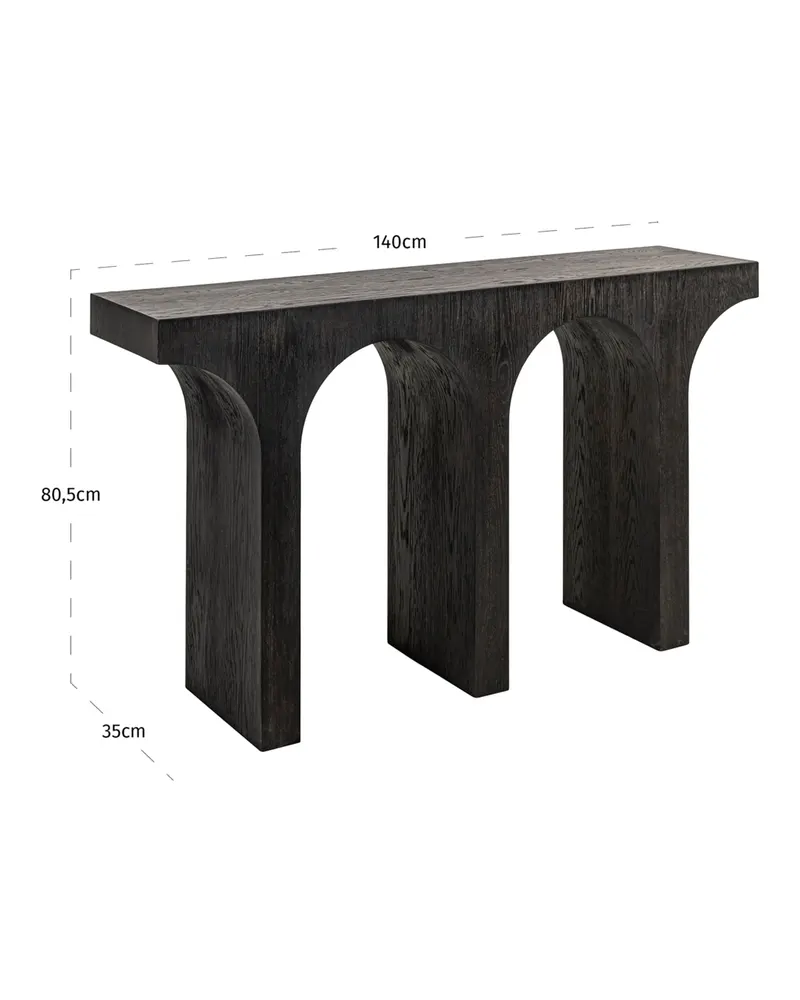 Konsolentisch Ashford, Dunkelbraun von Richmond Interiors, Produktansicht 7