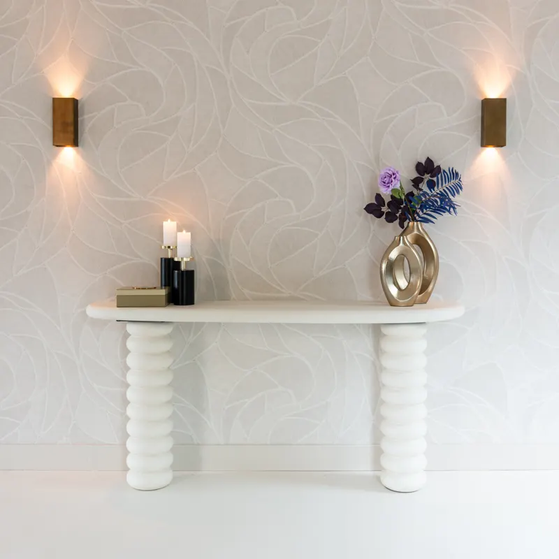 Konsolentisch Bloomstone Weiß 170 cm von Richmond Interiors, Wohnbeispiel 13, im Wohnraum