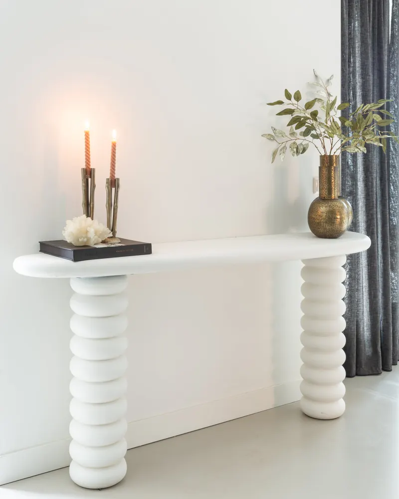 Konsolentisch Bloomstone Weiß 170 cm von Richmond Interiors, Wohnbeispiel 6, im Wohnraum