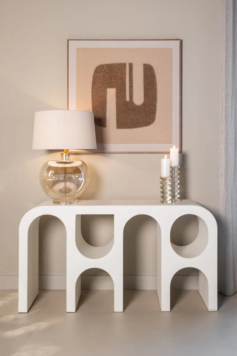 Konsolentisch Bloomstone Weiß von Richmond Interiors, Wohnbeispiel 4, im Wohnraum