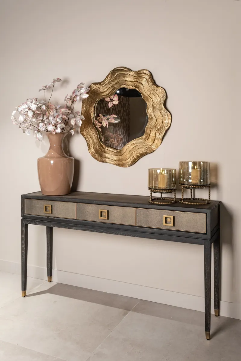 Konsolentisch Bloomville, Brass Shagreen von Richmond Interiors, Wohnbeispiel 10, im Wohnraum