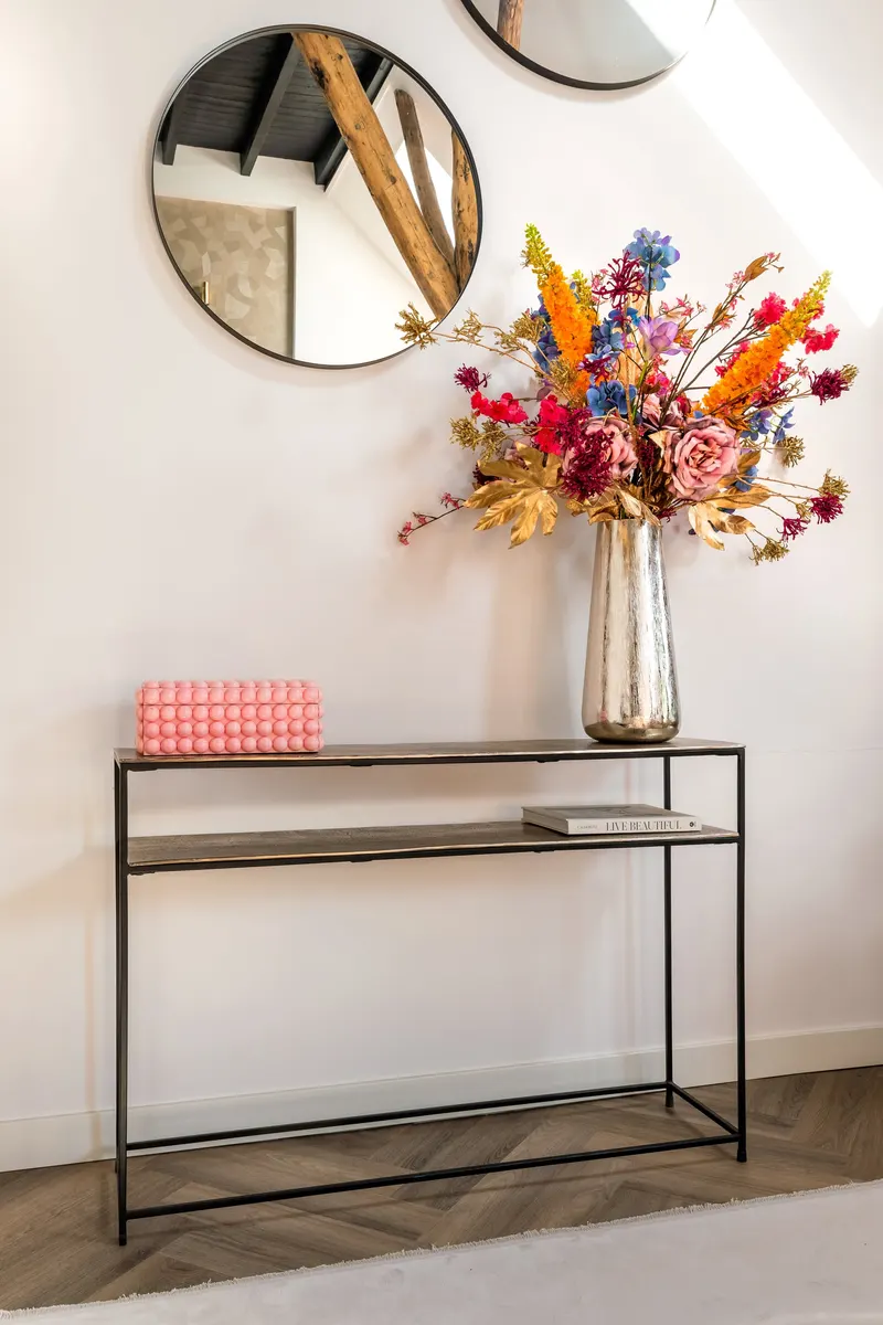 Konsolentisch Chandon, Champagner-Goldfarben von Richmond Interiors, Wohnbeispiel 12, im Wohnraum