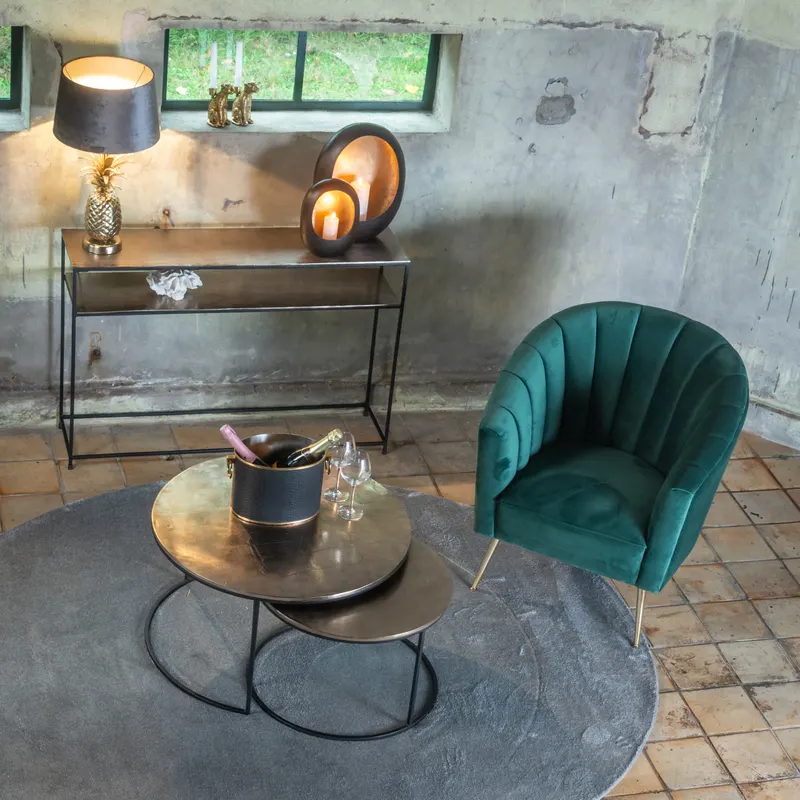 Konsolentisch Chandon, Champagner-Goldfarben von Richmond Interiors, Wohnbeispiel 7, im Wohnraum
