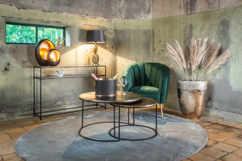 Konsolentisch Chandon, Champagner-Goldfarben von Richmond Interiors, Wohnbeispiel 8, im Wohnraum
