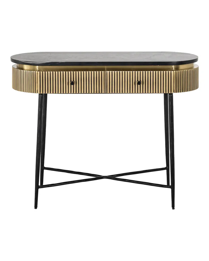 Konsolentisch Ironville, Goldfarben von Richmond Interiors, Produktansicht 2