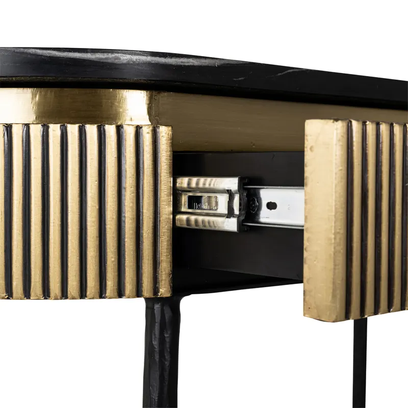 Konsolentisch Ironville, Goldfarben von Richmond Interiors, Produktansicht 8