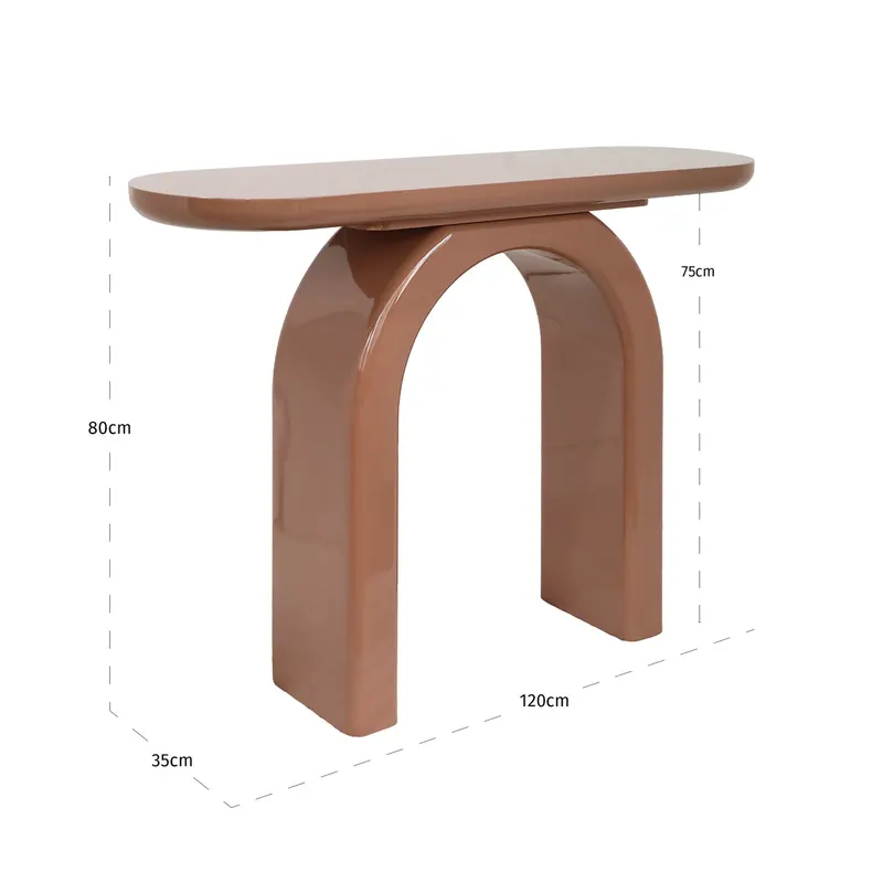 Konsolentisch Kourtney, Mocha mousse von Richmond Interiors, Maßzeichnung 7