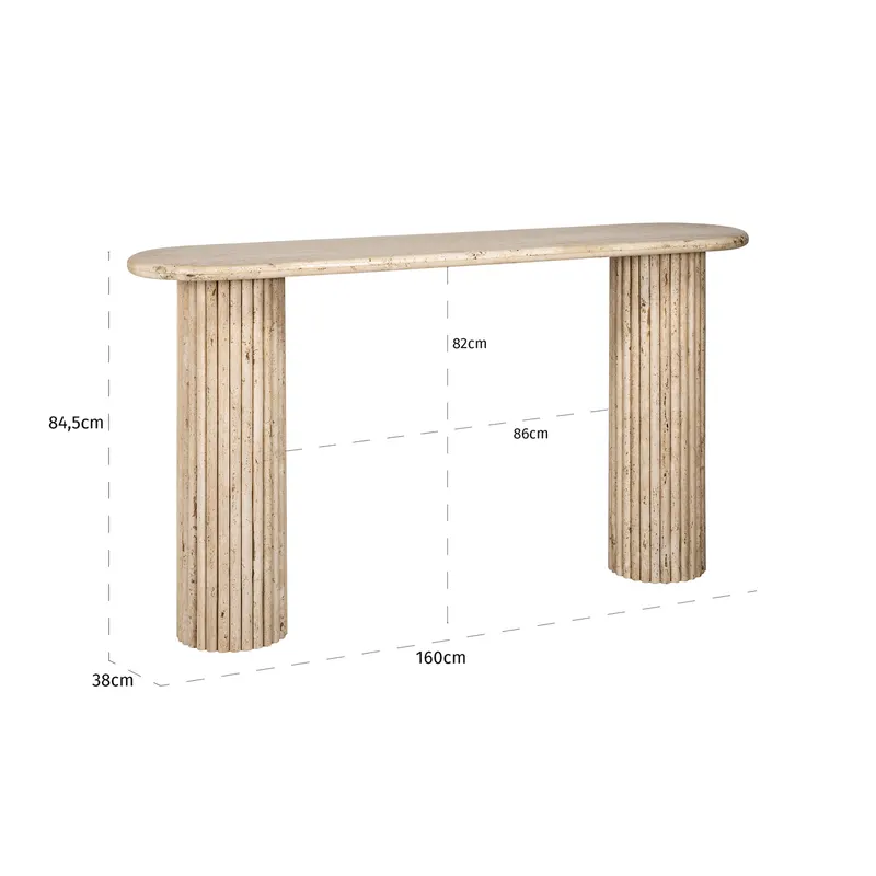 Konsolentisch La Cantera, Beige von Richmond Interiors, Maßzeichnung 13