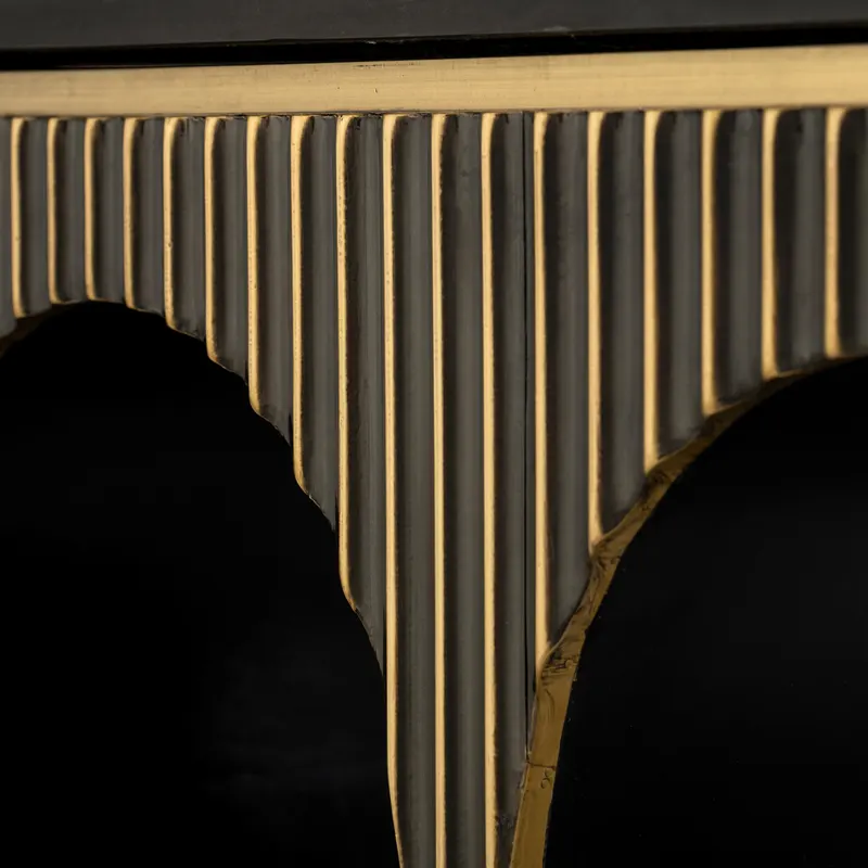 Konsolentisch Les Arcs, Goldfarben, gebürstet von Richmond Interiors, Produktansicht 5