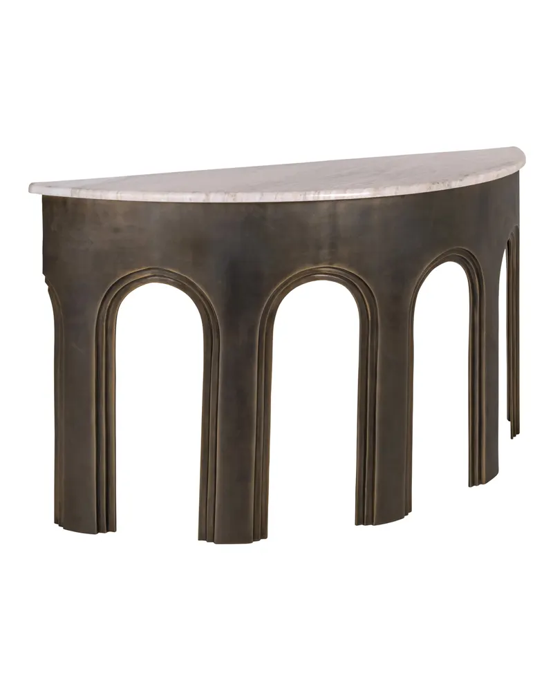 Konsolentisch Sanchis, Messingfarben antik von Richmond Interiors, Produktansicht 2