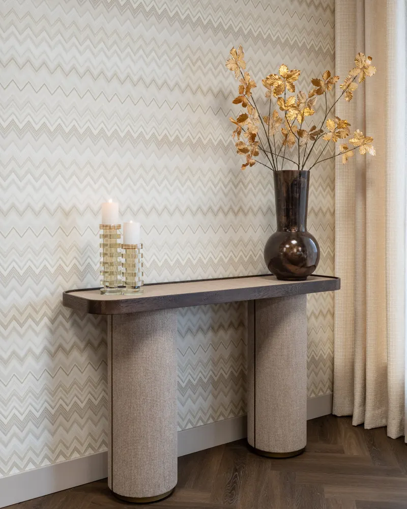 Konsolentisch Willox, Beige von Richmond Interiors, Wohnbeispiel 10, im Wohnraum