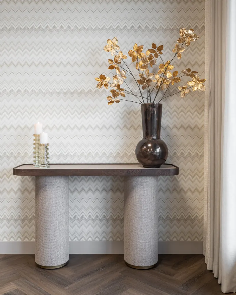 Konsolentisch Willox, Beige von Richmond Interiors, Wohnbeispiel 11, im Wohnraum