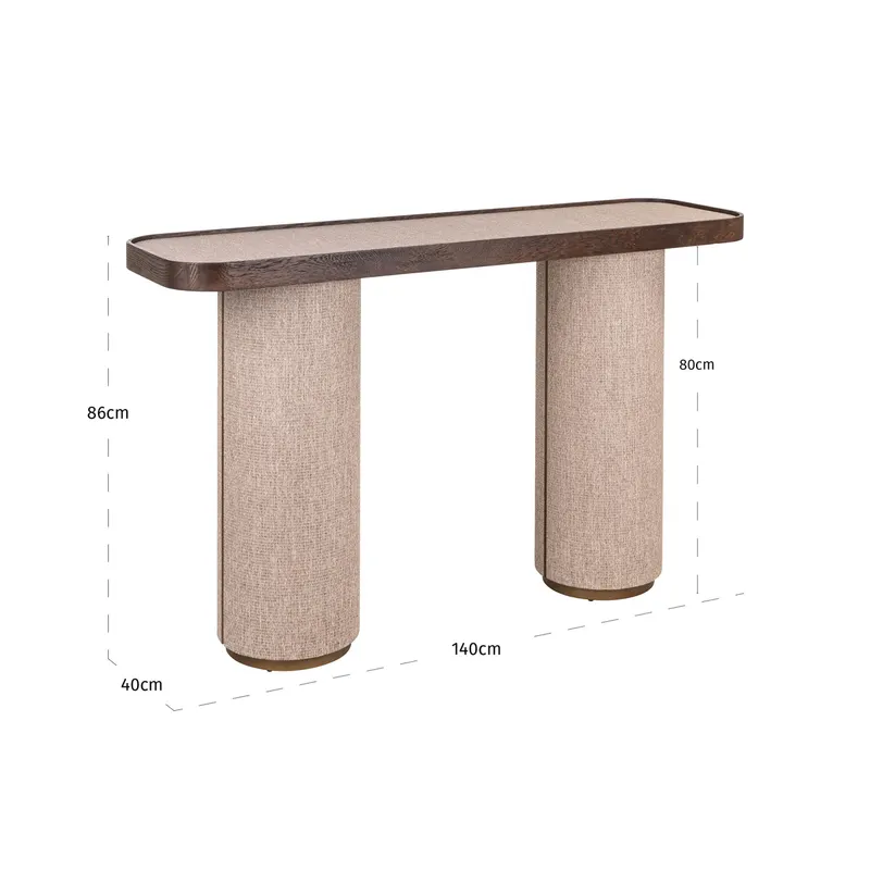 Konsolentisch Willox, Beige von Richmond Interiors, Maßzeichnung 13