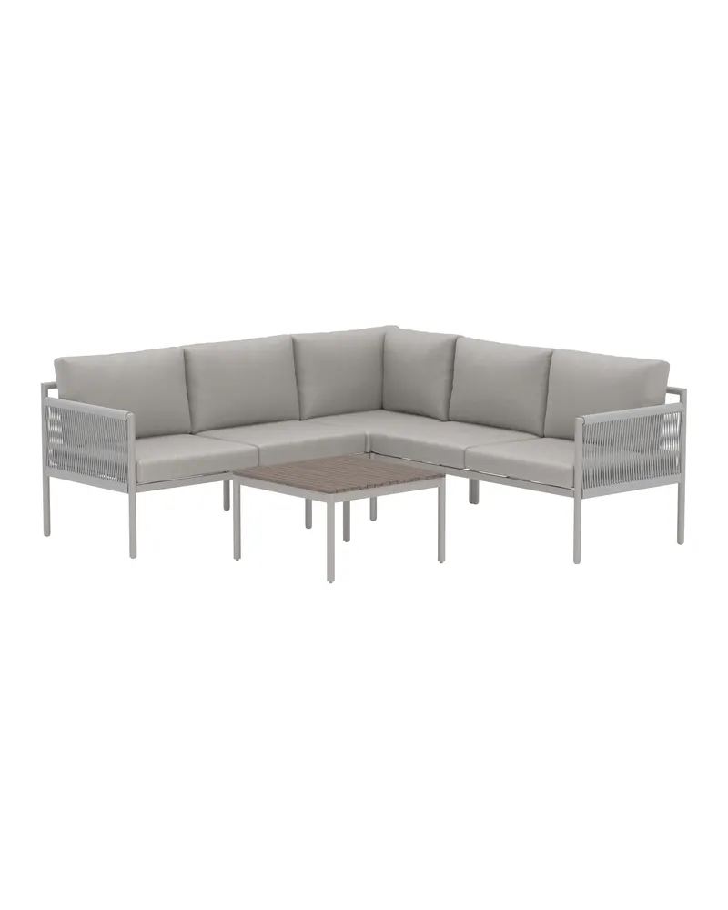 Kos Gartenlounge mit L-Ecksofa und Polywood-Tisch