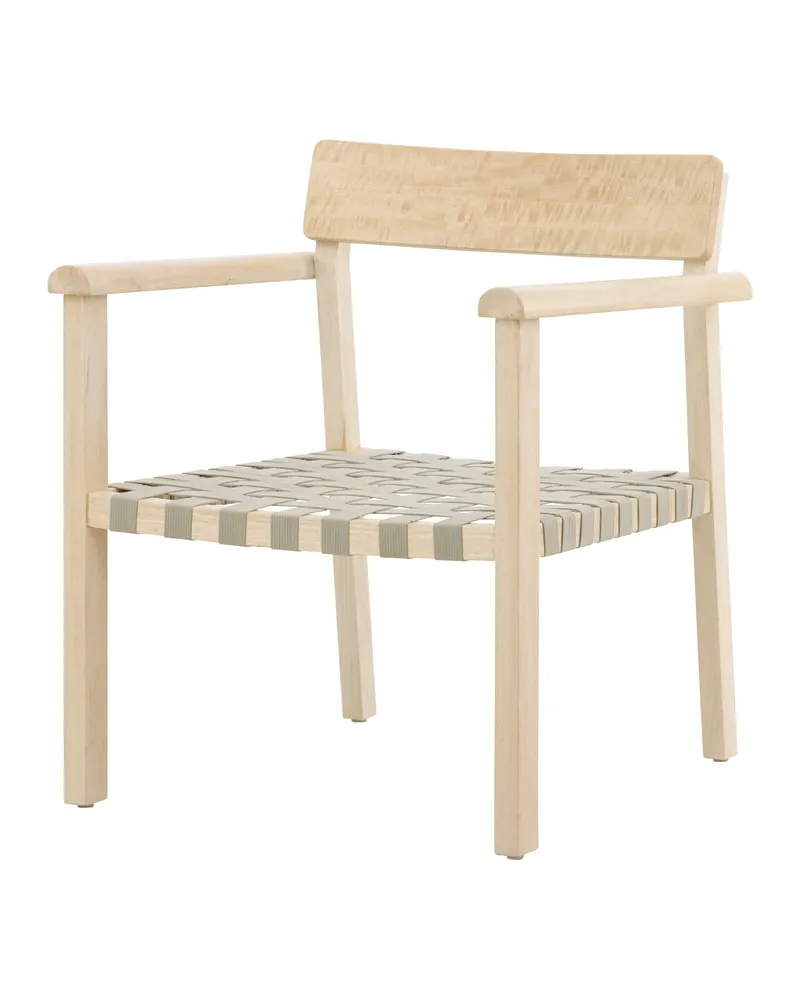 Krois Sessel aus Mangoholz mit geflochtener Sitzfläche