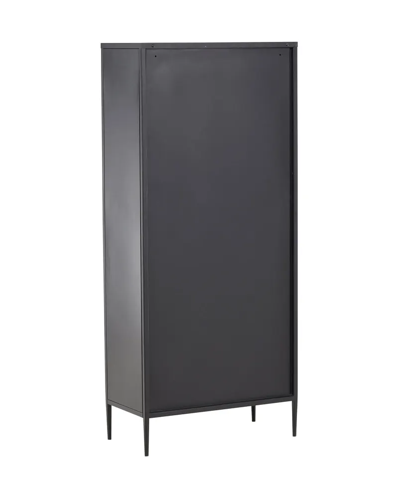 La Paz Highboard mit Glastüren und Schubladen in Schwarz, Ansicht 9