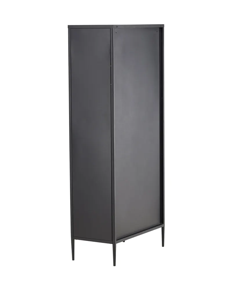 La Paz Highboard mit Glastüren und Schubladen in Schwarz, Ansicht 6