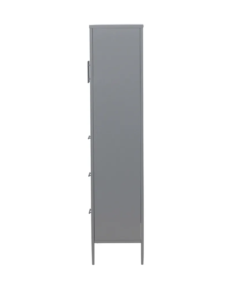 La Paz Highboard mit Glastüren und Schubladen in Hellgrau, Ansicht 8