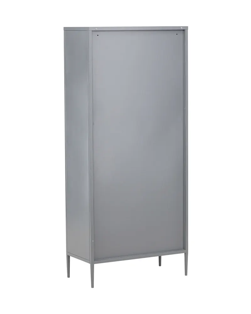 La Paz Highboard mit Glastüren und Schubladen in Hellgrau, Ansicht 9