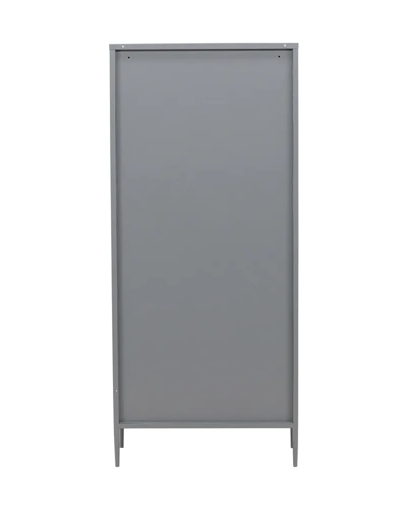 La Paz Highboard mit Glastüren und Schubladen in Hellgrau, Ansicht 10