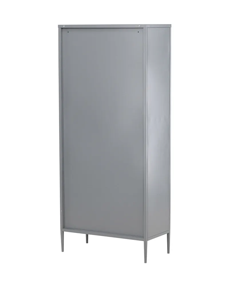 La Paz Highboard mit Glastüren und Schubladen in Hellgrau, Ansicht 11