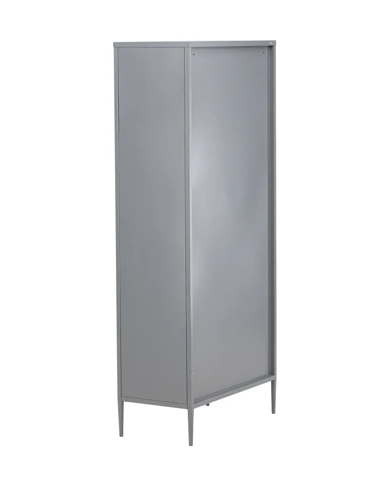 La Paz Highboard mit Glastüren und Schubladen in Hellgrau, Ansicht 6