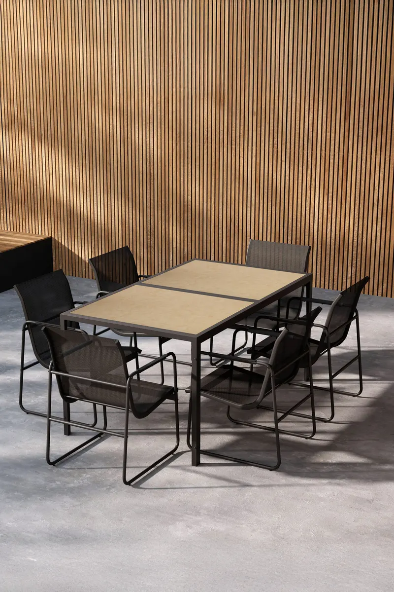 Lampedusa Gartenmöbel-Set mit Tisch und 6 Stühlen, im Wohnraum, Ansicht 1
