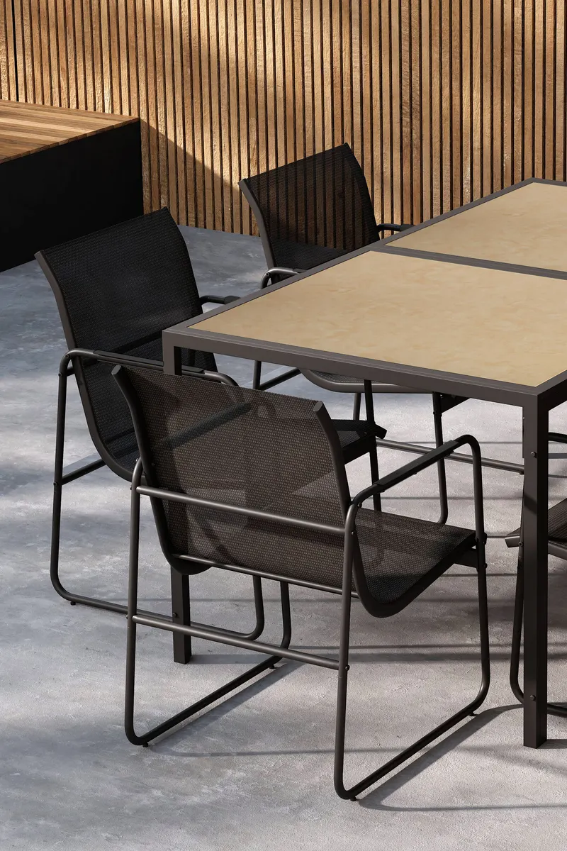Lampedusa Gartenmöbel-Set mit Tisch und 6 Stühlen, im Wohnraum, Ansicht 2