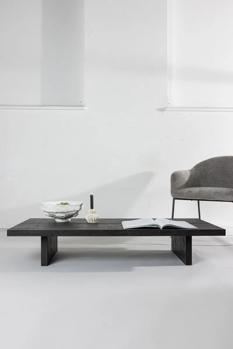 Lancester niedriger Couchtisch 140 × 60 cm, im Wohnraum, Ansicht 1