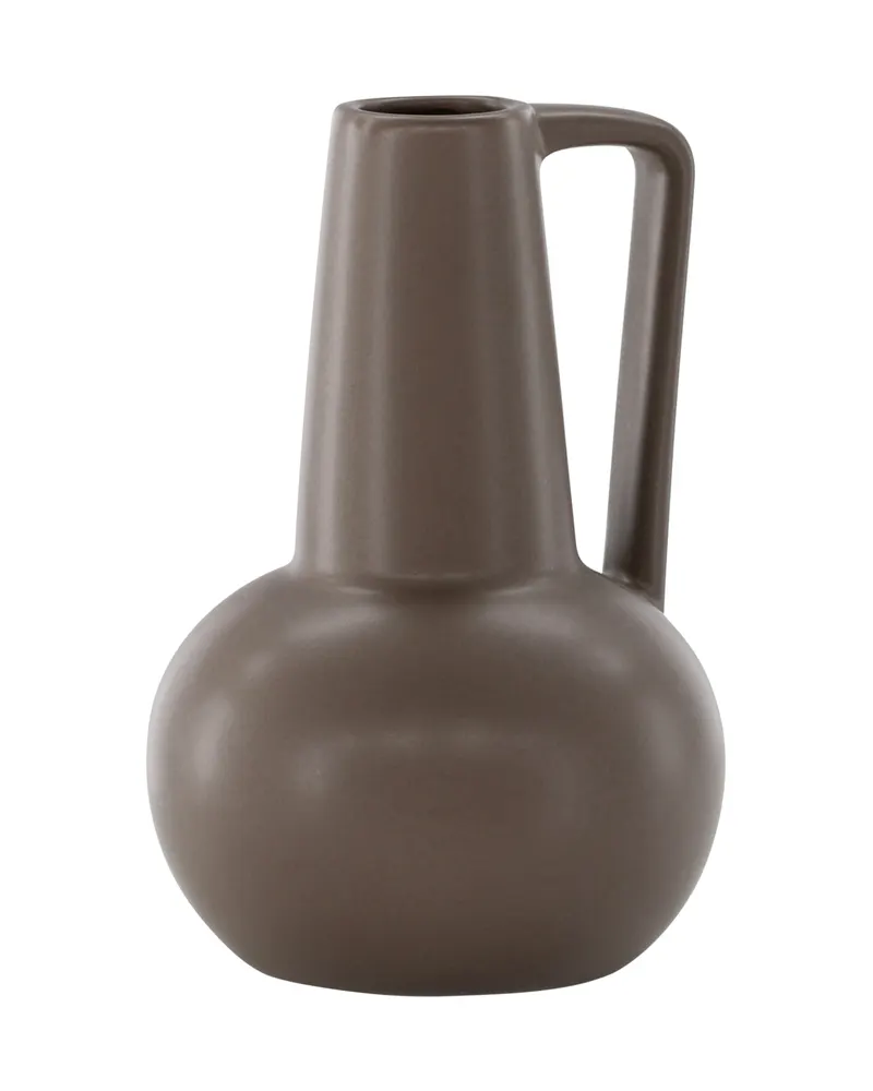 Lane Vase in Krugform mit Henkel in Braun, Ansicht 9