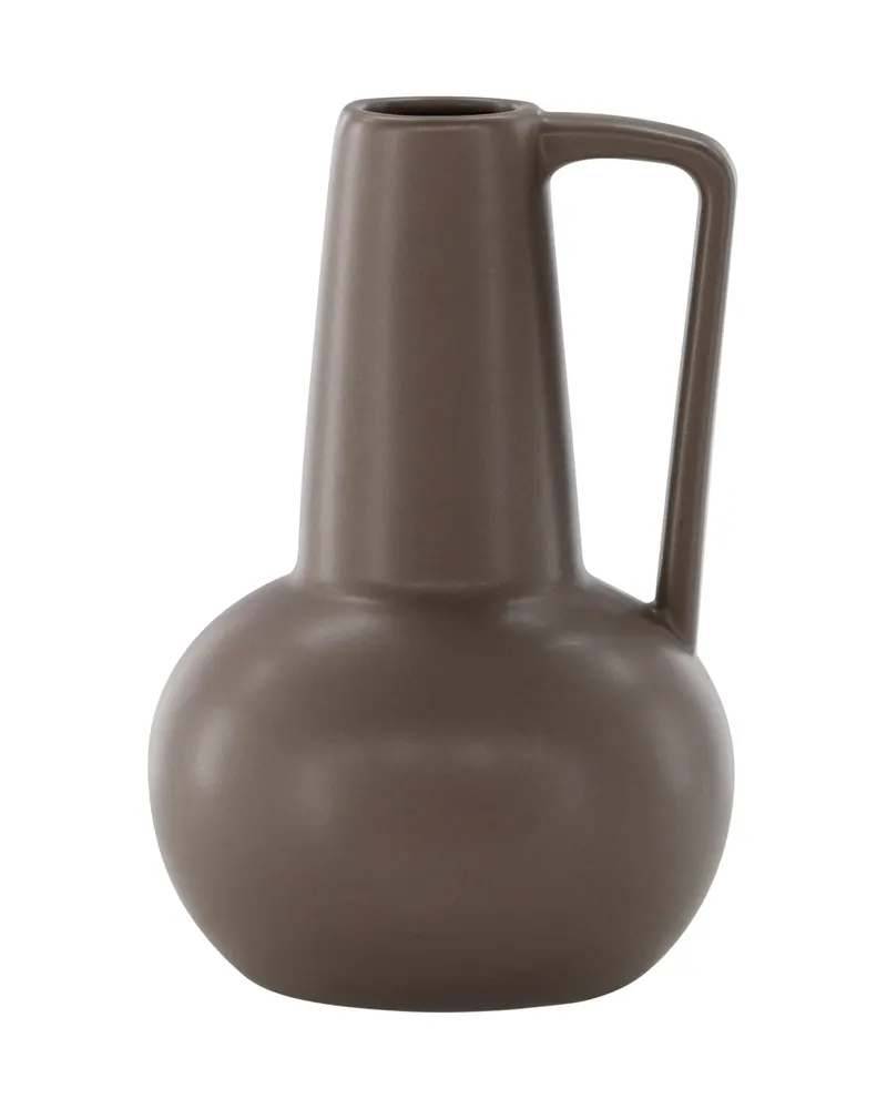 Lane Vase in Krugform mit Henkel in Braun, Ansicht 10