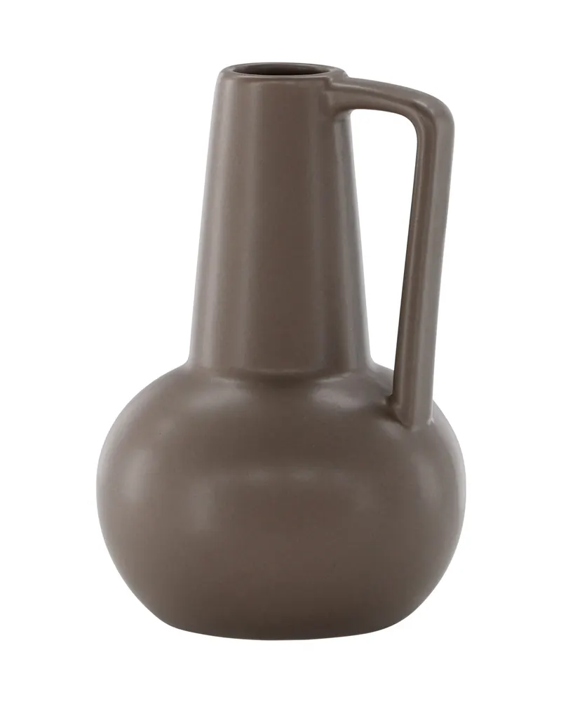 Lane Vase in Krugform mit Henkel in Braun, Ansicht 11