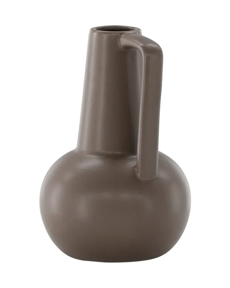 Lane Vase in Krugform mit Henkel in Braun, Ansicht 12