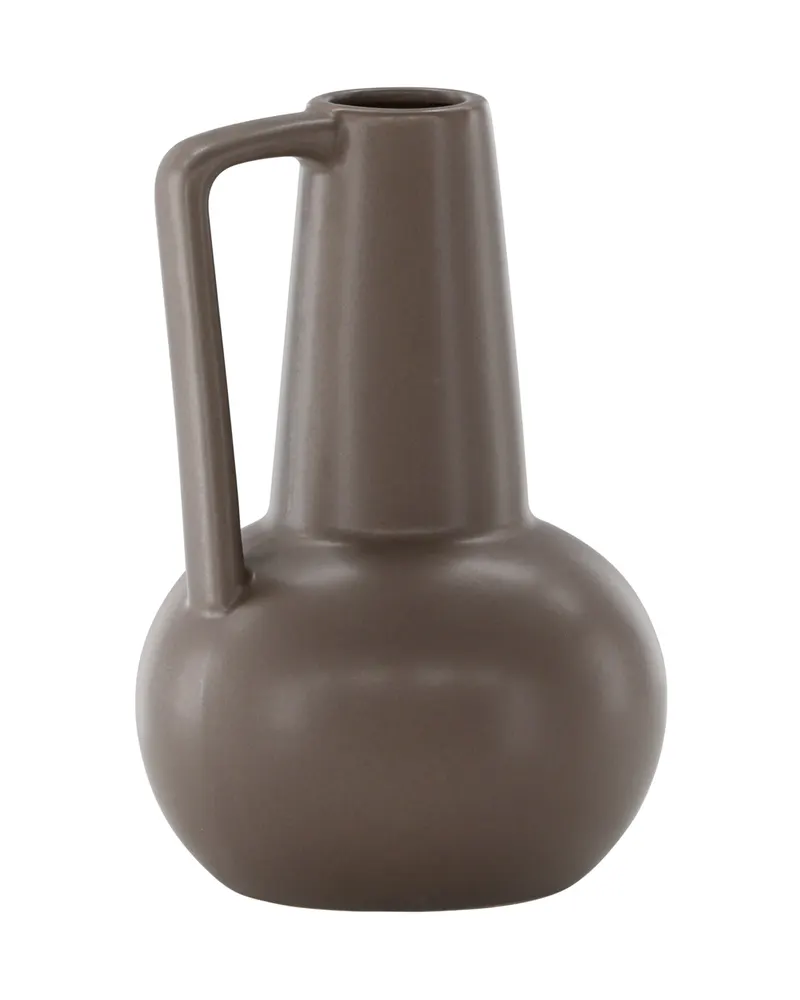 Lane Vase in Krugform mit Henkel in Braun, Ansicht 2